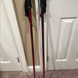Black and red Salamon ski poles